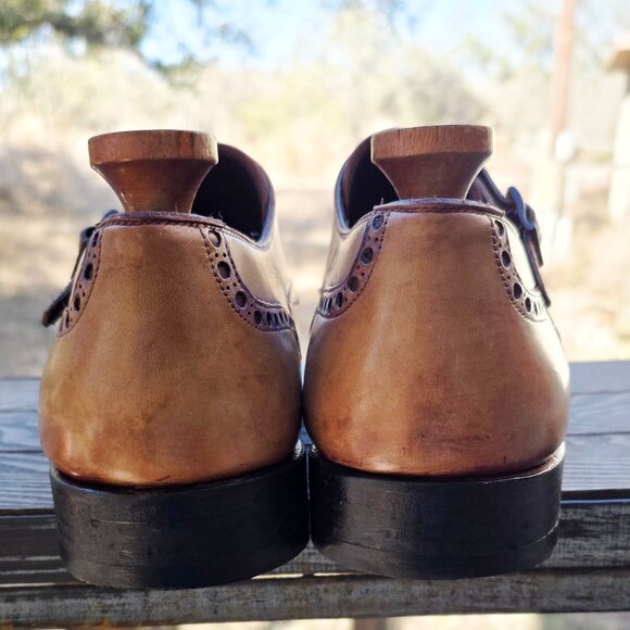 Magnanni 9.5-M Tan  Monk Strap Mens Dress Shoes - Picture 8 of 14